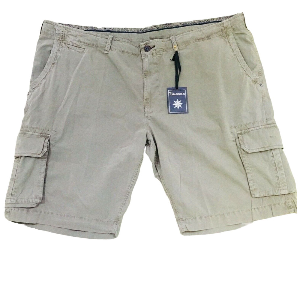 Mens 48B Thaddeus Cargo Shorts Kingston Walnut Brown Cotton New